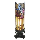 Lampe de table Tiffany Beige, Bleu 10x10x33 cm E14/max 1x25W