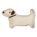 Ciotola in Feltro Cane Bianco Marrone 20x13x3 cm