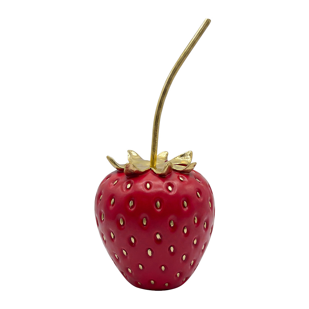 Decoratie aardbei Ø 16x36 cm