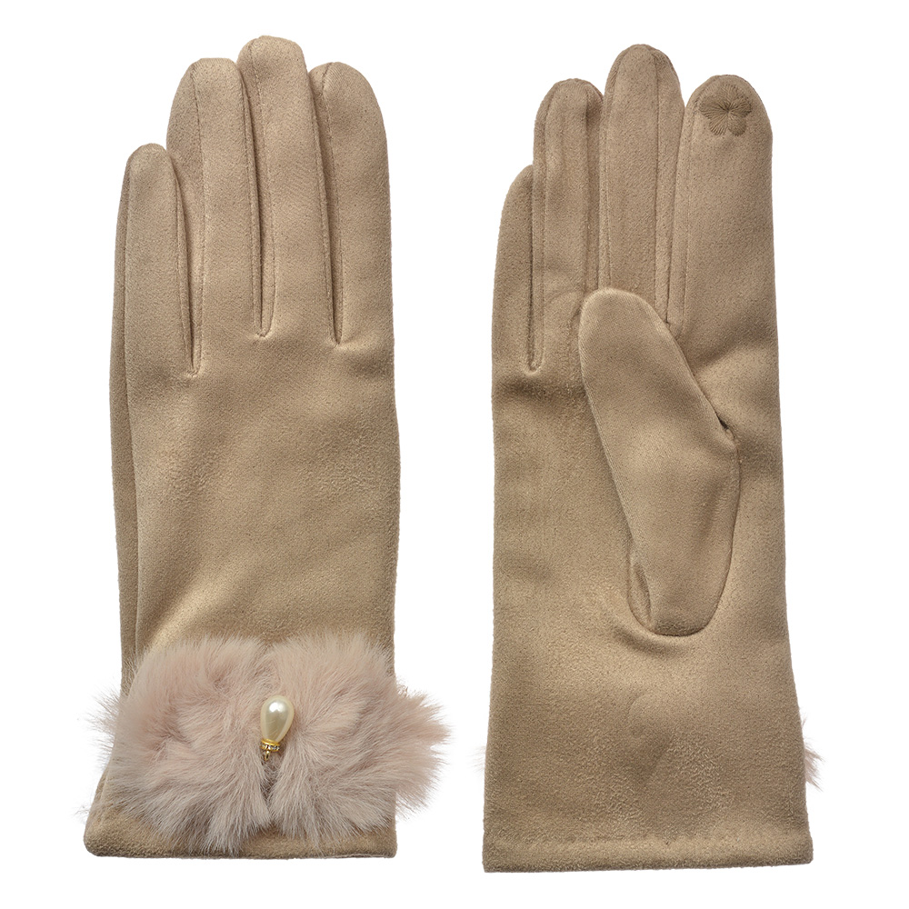 Handschuhe Winter Beige 9x23 cm