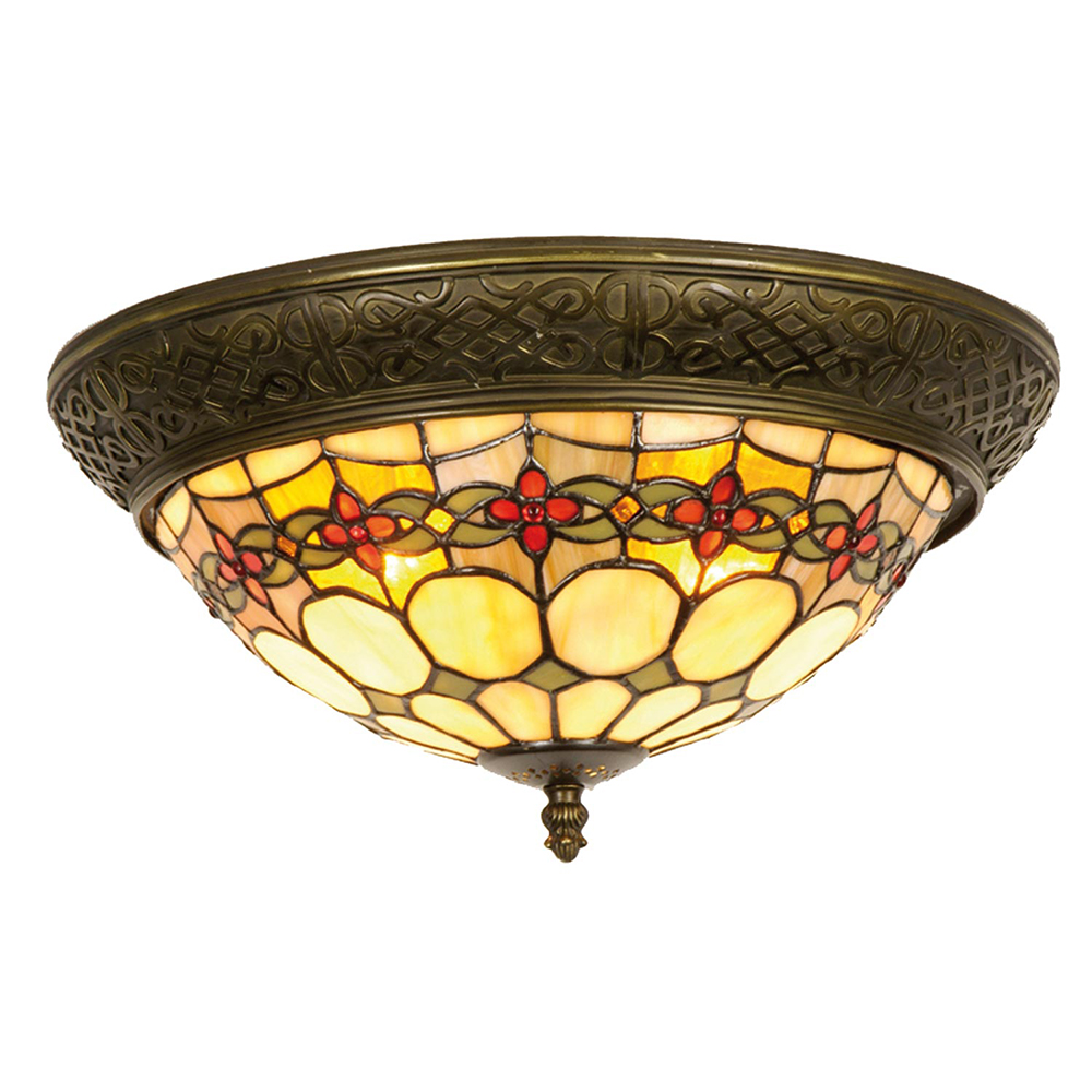 Plafondlamp Tiffany Ø 38x19 cm E14/max 2x40W