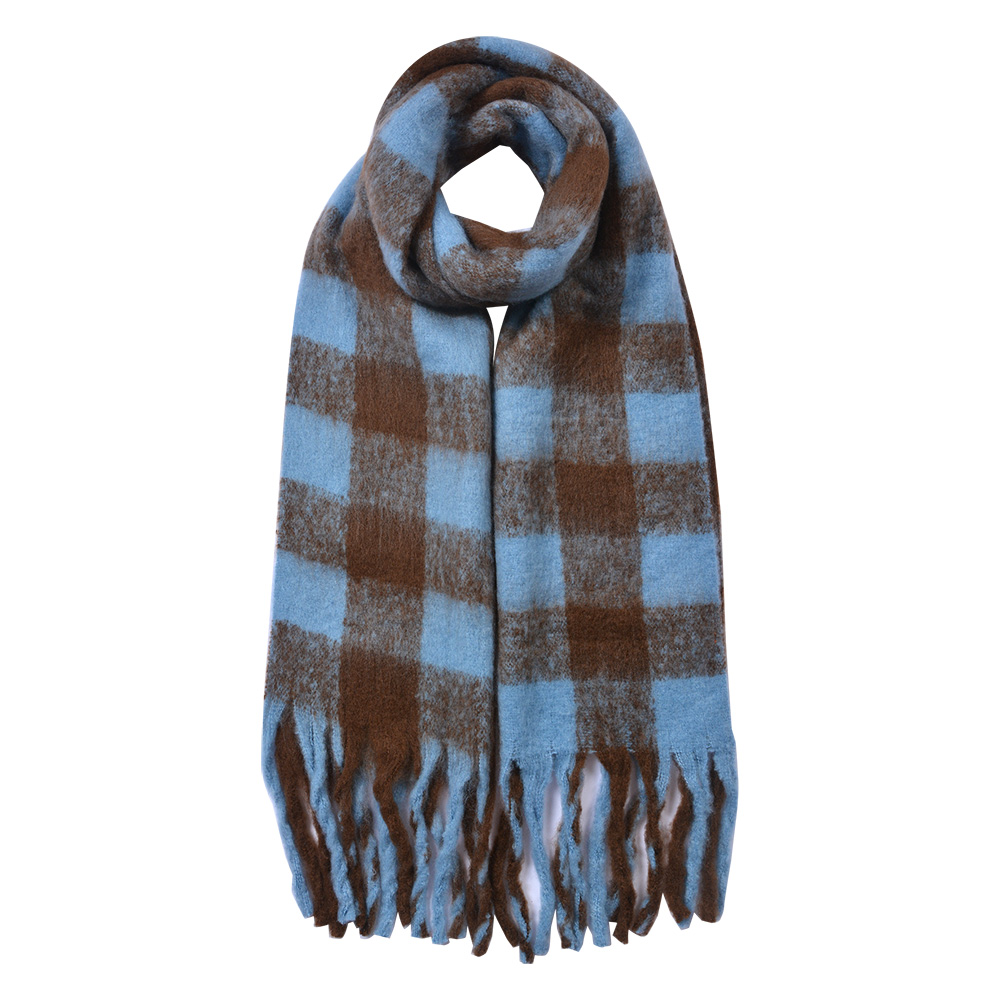 Foulard femme Bleu Marron 39x200 cm
