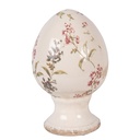 Uovo decorativo su piede Beige Rosa Ø 9x14 cm
