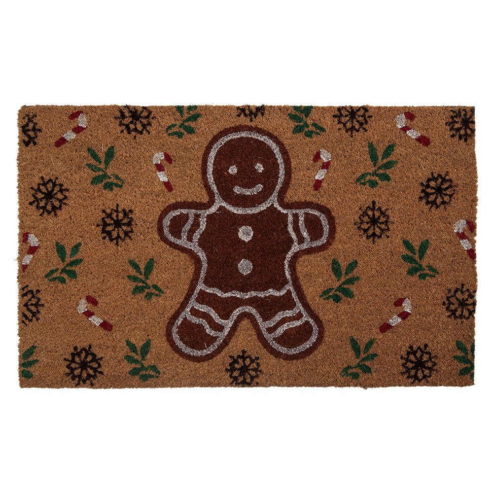 Doormat Inside Brown Green 75x45x1 cm