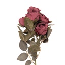 Decorative Artificial Branch with flowers Red Green 8x13x43 cm
