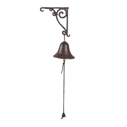 [6Y4315] Campanello Porta Ghisa Marrone 14x11x18 cm