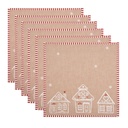 Servietten Baumwolle 6er Set Braun Weiß 40x40 cm