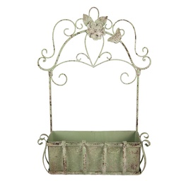 [5Y1411] Porta Vaso Pianta Verde Marrone 44x15x58 cm
