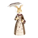 Deko Kaninchen Braun Beige 12x9x21 cm