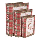 Boîte de rangement Blanc Rouge (3) 27x22x7 / 22x17x6 / 17x12x4 cm