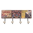 Wall Coat Rack Red 40x7x18 cm