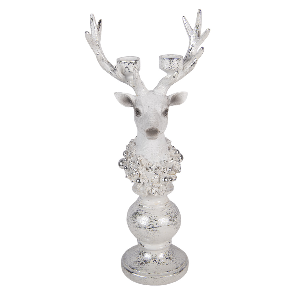 Chandelier Renne Blanc Couleur argent 17x11x38 cm
