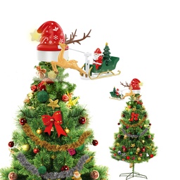 [66800] Dekoration Weihnachtsbaumspitze Rot 38x21x29 cm