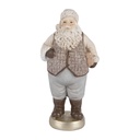 Weihnachtsdeko Weihnachtsmann Beige Grau 8x6x15 cm