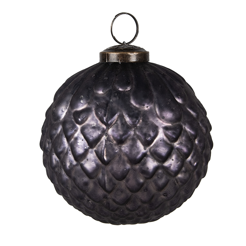 Boule de Noël Gris Ø 10x10 cm