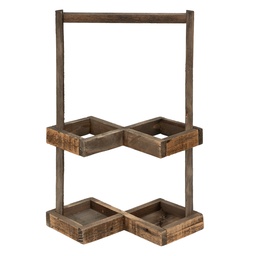 [6H2200] Weinflaschenhalter Braun 27x14x42 cm