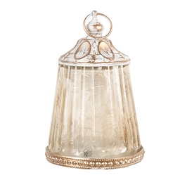[6GL5229] Decorazione con LED Beige Ø 8x12 cm / 2xAAA