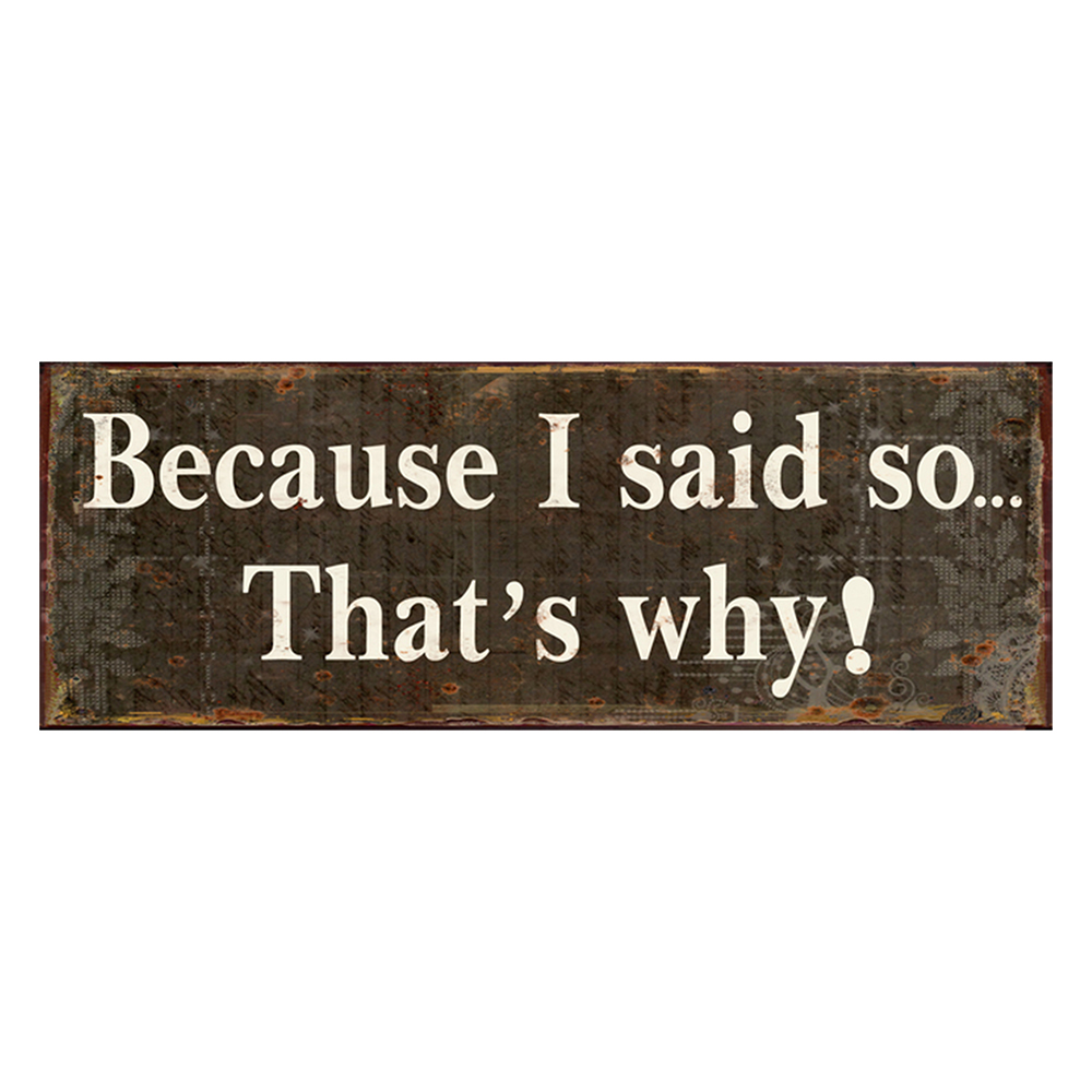 Text Board Brown, White 36x1x13 cm