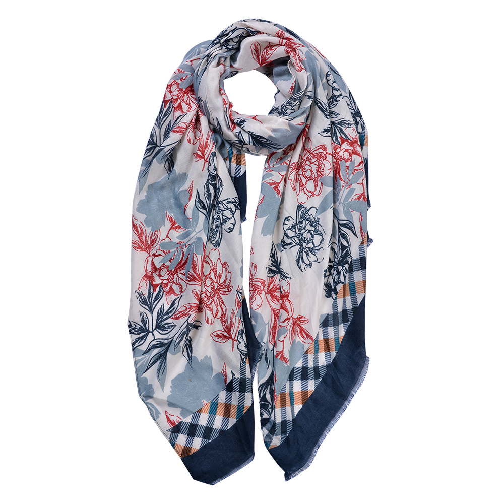 Sjaal 80x180 cm blauw