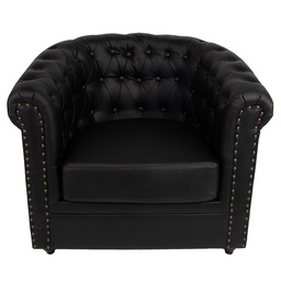 [50801] Poltrona con bracciolo Nero 80x75x72 cm