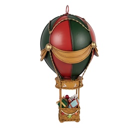 [6Y6233] Decorazione mongolfiera Rosso Ø 12x27 cm