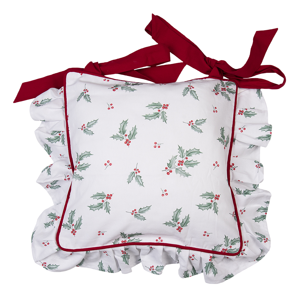 Housse de coussin Coussin de chaise Blanc, Rouge 40x40 cm