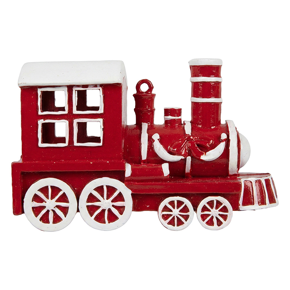 Weihnachtsanhänger Rot Weiß 12x5x8 cm