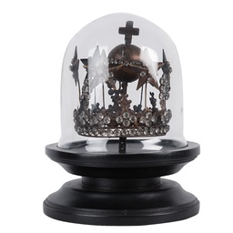 [65468] Glass cover with decoration Ø 20x26 cm