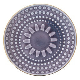 [6CE1470] Crockery Breakfast Plates Purple Ø 13x2 cm
