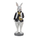 Decoration Statue Rabbit Black, White 7x7x20 cm