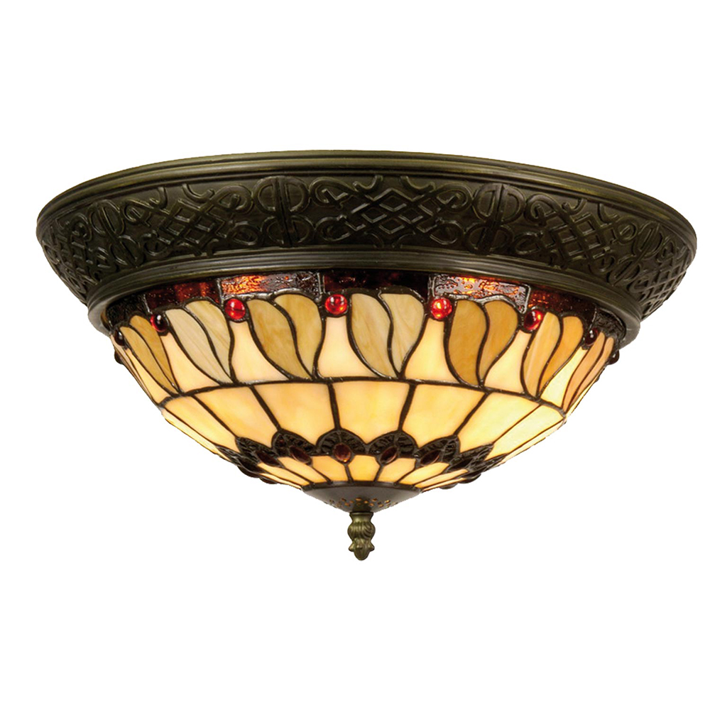 Plafondlamp Tiffany Ø 38x19 cm E14/max 2x40W