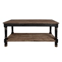 Tavolo Nero Marrone 180x70x85 cm