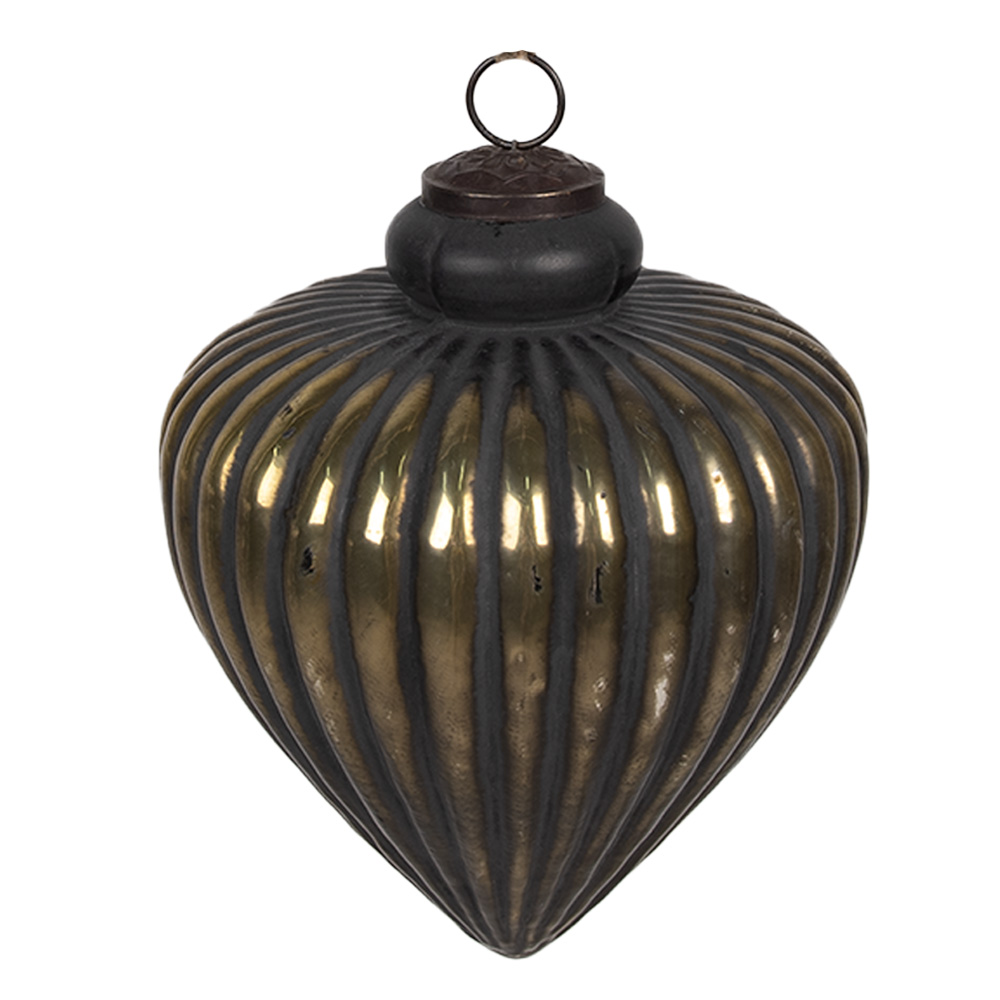 Christmas Bauble Black, Golden Color Ø 20x20 cm