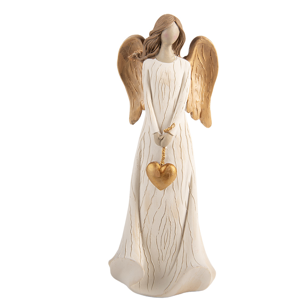 Decoration Angel Beige Brown 10x8x25 cm