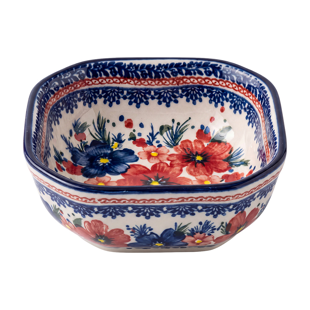 Bowl White Blue 11x11x4 cm