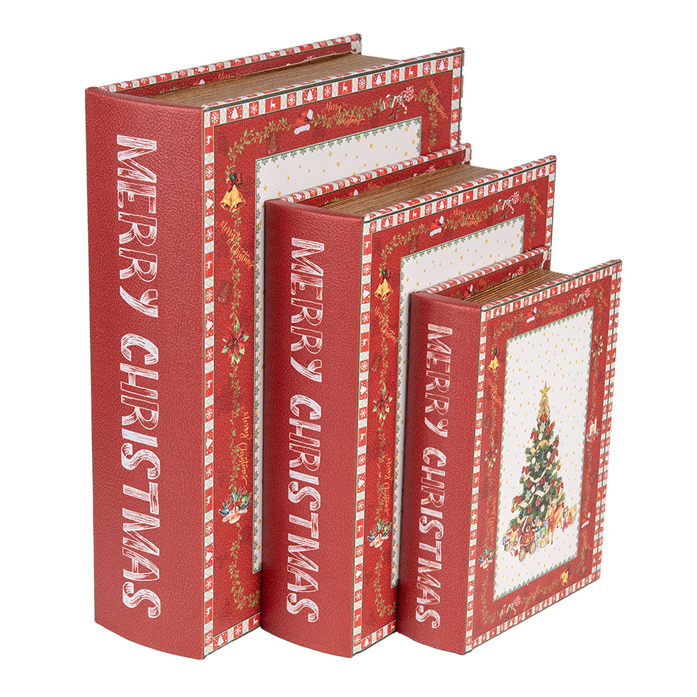 Storage box Red White (3) 27x22x7 / 22x17x6 / 17x12x4 cm