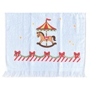 Gästentuch Weiß Braun Rot 40x66 cm