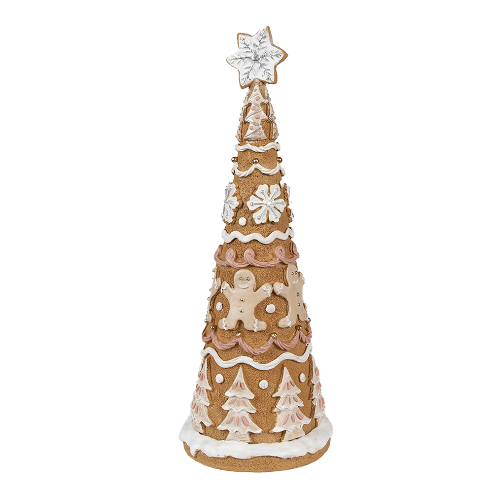 Weihnachtsdeko Weihnachtsbaum Braun Weiß Ø 14x37 cm