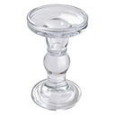 Kerzenständer Krone Transparent Ø 8x14 cm