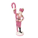 Décoration de Noël Rose, Blanc 9x6x23 cm