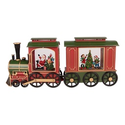 [6PR6197] Music box Train with LED Red Green 25x9x19 / 24x9x19 cm / 6xAA