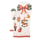 Gant de four Beige Rouge 18x30 cm