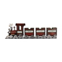 Decorazione Treno Rosso Verde 95x19x28 cm