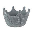 Pot de fleur couronne royale Gris 18x17x12 cm