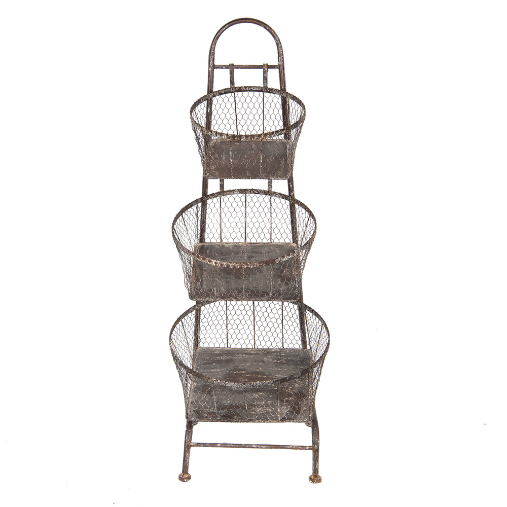 Rek met manden 43x43x116 cm