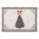 Decorative Tray Beige Green 31x22x2 cm