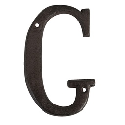 [6Y0840-G] Buchstabe G Braun 8x1x13 cm