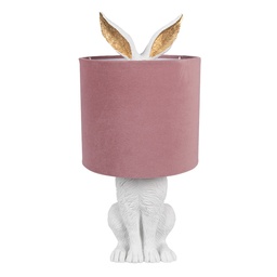 [6LMC0099WVP] Table Lamp Rabbit White Pink Ø 20x43 cm E27/max 1x60W