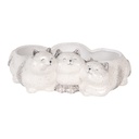 Blumentopf Katzen Grau 27x16x10 cm