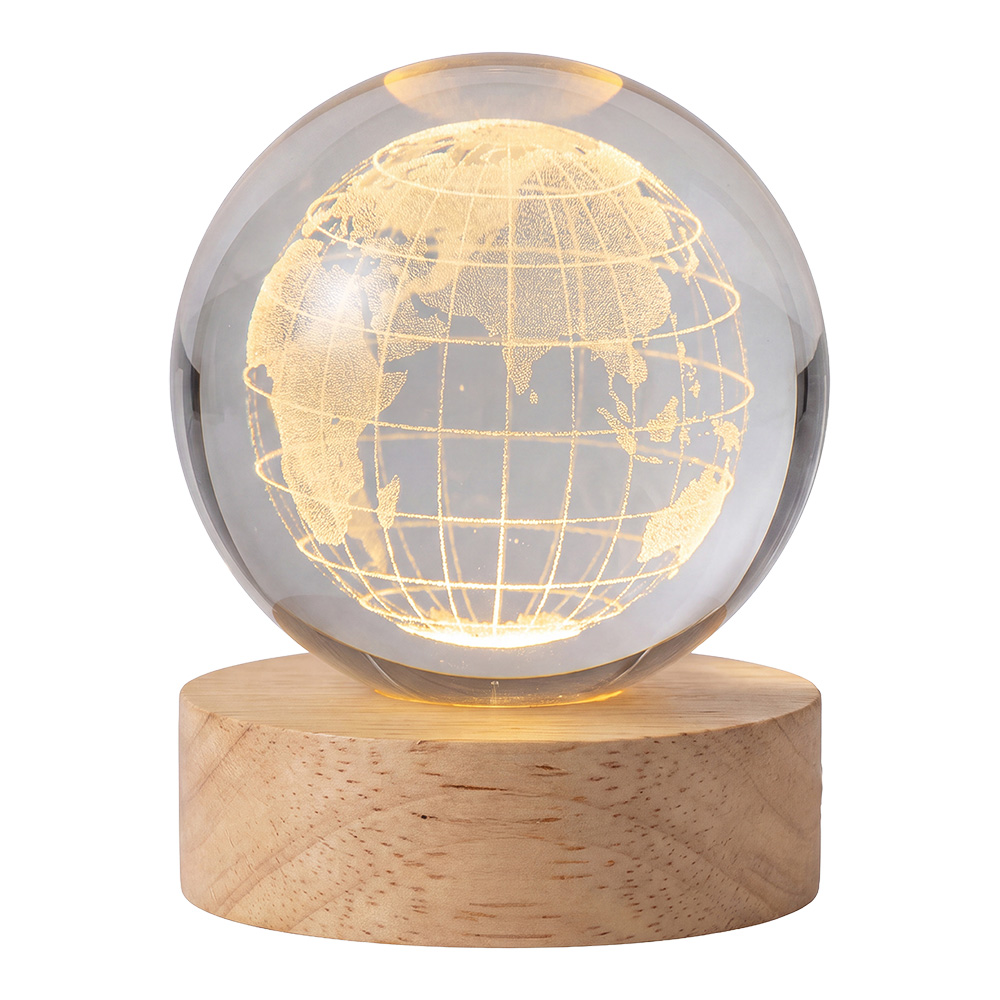 Glazen bol met licht LED Ø 6 cm